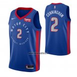 Maillot Detroit Pistons Cade Cunningham NO 2 Ville 2020-21 Bleu