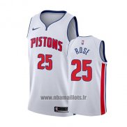 Maillot Detroit Pistons Derrick Rose No 25 Association 2018-19 Blanc