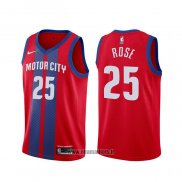 Maillot Detroit Pistons Derrick Rose NO 25 Ville 2019-20 Rouge