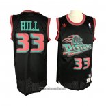 Maillot Detroit Pistons Grant Hill NO 33 Retro Noir