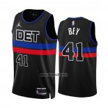 Maillot Detroit Pistons Saddiq Bey NO 41 Statement 2022-23 Noir