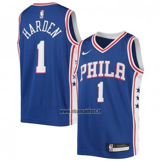 Maillot Enfant Philadelphia 76ers James Harden NO 1 Icon Bleu