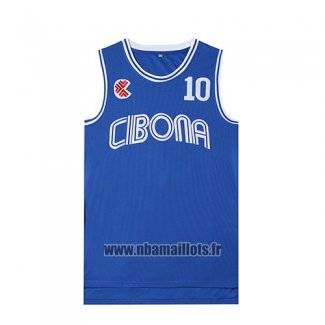 Maillot Film Cibona Petrovic No 10 Bleu