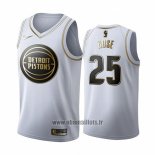 Maillot Golden Edition Detroit Pistons Derrick Rose No 25 2019-20 Blanc