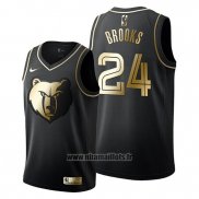 Maillot Golden Edition Memphis Grizzlies Dillon Brooks No 24 Noir