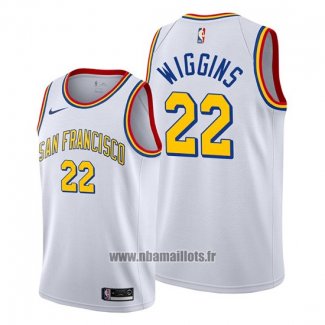 Maillot Golden State Warriors Andrew Wiggins No 22 Classic 2019-20 Blanc