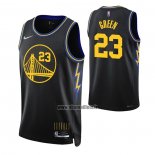 Maillot Golden State Warriors Draymond Green NO 23 Ville 2021-22 Noir