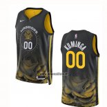 Maillot Golden State Warriors Jonathan Kuminga NO 00 Ville 2022-23 Noir