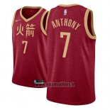 Maillot Houston Rockets Carmelo Anthony No 7 Ville 2018-19 Rouge