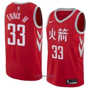 Maillot Houston Rockets James Ennis Iii No 33 Ville 2018 Rouge