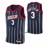 Maillot Houston Rockets Kevin Porter JR. NO 3 Ville 2021-22 Bleu