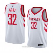 Maillot Houston Rockets Rob Gris No 32 Association 2018 Blanc