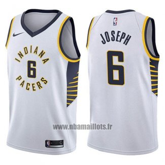 Maillot Indiana Pacers Cory Joseph No 6 Association 2017-18 Blanc