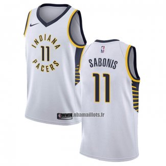 Maillot Indiana Pacers Domantas Sabonis NO 11 Association Blanc