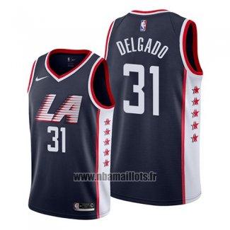 Maillot Los Angeles Clippers Angel Delgado No 31 Ville 2019 Bleu