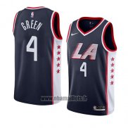 Maillot Los Angeles Clippers Jamychal Green No 4 Ville 2019 Bleu