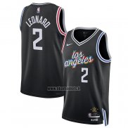 Maillot Los Angeles Clippers Kawhi Leonard NO 2 Ville 2022-23 Noir