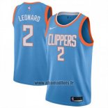 Maillot Los Angeles Clippers Kawhi Leonard No 2 Ville 2019 Bleu