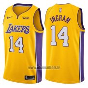Maillot Los Angeles Lakers Brandon Ingram No 14 2017-18 Jaune