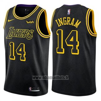 Maillot Los Angeles Lakers Brandon Ingram No 14 Ville 2018 Noir