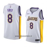 Maillot Los Angeles Lakers Channing Frye No 8 Association 2018 Blanc