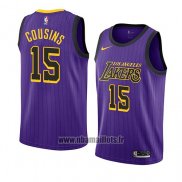 Maillot Los Angeles Lakers Demarcus Cousins No 15 Ville 2019-20 Volet