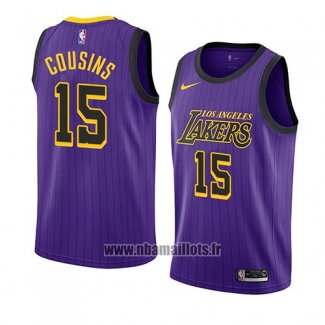 Maillot Los Angeles Lakers Demarcus Cousins No 15 Ville 2019-20 Volet