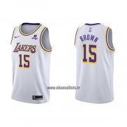 Maillot Los Angeles Lakers Jabari Brown NO 15 Association 2021-22 Blanc