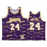 Maillot Los Angeles Lakers Kobe Bryant No 24 Hardwood Classics Tear Up Pack Volet
