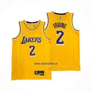 Maillot Los Angeles Lakers Kyrie Irving NO 2 75th Anniversary 2021-22 Jaune