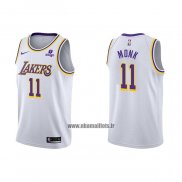 Maillot Los Angeles Lakers Malik Monk NO 11 Association 2021-22 Blanc