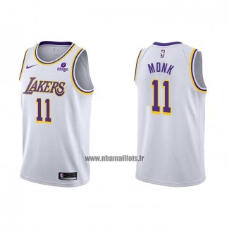 Maillot Los Angeles Lakers Malik Monk NO 11 Association 2021-22 Blanc