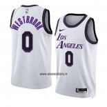 Maillot Los Angeles Lakers Russell Westbrook NO 0 Ville 2022-23 Blanc