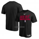 Maillot Manche Courte Miami Heat Practice Performance 2022-23 Noir