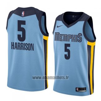 Maillot Memphis Grizzlies Andrew Harrison No 5 Statement 2018 Bleu