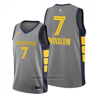 Maillot Memphis Grizzlies Justise Winslow No 7 Ville 2019-20 Gris