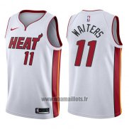 Maillot Miami Heat Dion Waiters No 11 Association 2017-18 Blanc