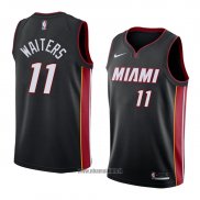 Maillot Miami Heat Dion Waiters No 11 Icon 2018 Noir