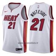 Maillot Miami Heat Hassan Whiteside No 21 2017-18 Blanc