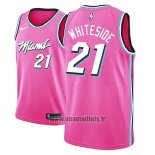 Maillot Miami Heat Hassan Whiteside No 21 Earned 2018-19 Rosa