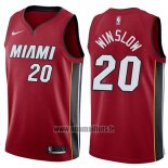 Maillot Miami Heat Justise Winslow No 20 Statement 2017-18 Rouge