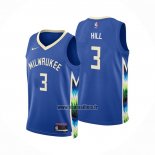 Maillot Milwaukee Bucks George Hill NO 3 Ville 2022-23 Bleu