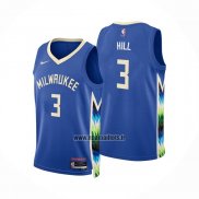 Maillot Milwaukee Bucks George Hill NO 3 Ville 2022-23 Bleu