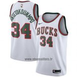 Maillot Milwaukee Bucks Giannis Antetokounmpo No 34 2017-18 Blanc