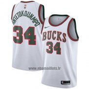 Maillot Milwaukee Bucks Giannis Antetokounmpo No 34 2017-18 Blanc