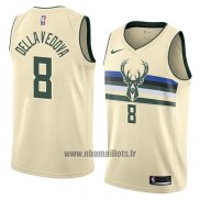 Maillot Milwaukee Bucks Matthew Dellavedova No 8 Ville 2018 Crema