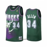 Maillot Milwaukee Bucks Ray Allen No 34 Hardwood Classics Vert