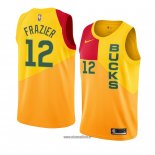 Maillot Milwaukee Bucks Tim Frazier No 12 Ville 2018-19 Jaune