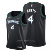 Maillot Minnesota Timberwolves Jaylen Nowell No 4 Hardwood Classics Noir