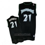 Maillot Minnesota Timberwolves Kevin Garnett No 21 Retro Noir